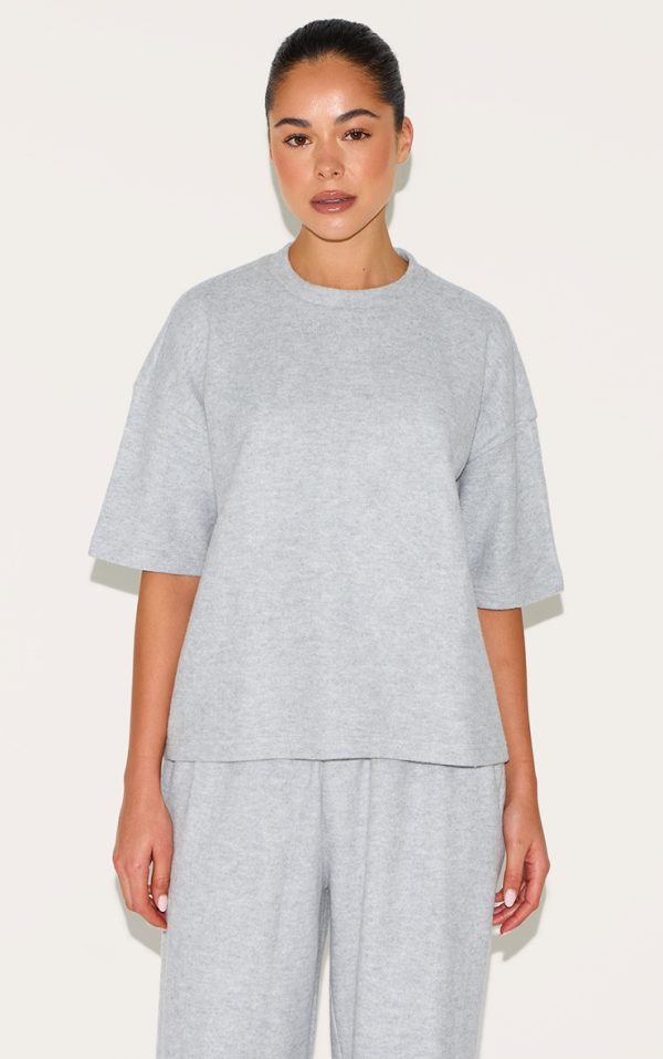 Light Grey Soft Touch Boxy T-shirt