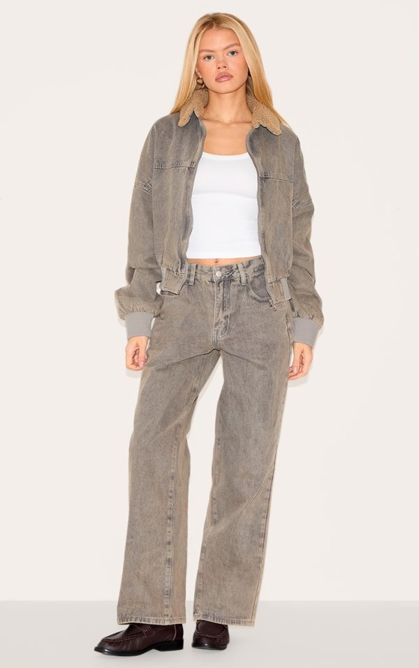 Light Grey Slouchy Style Jeans