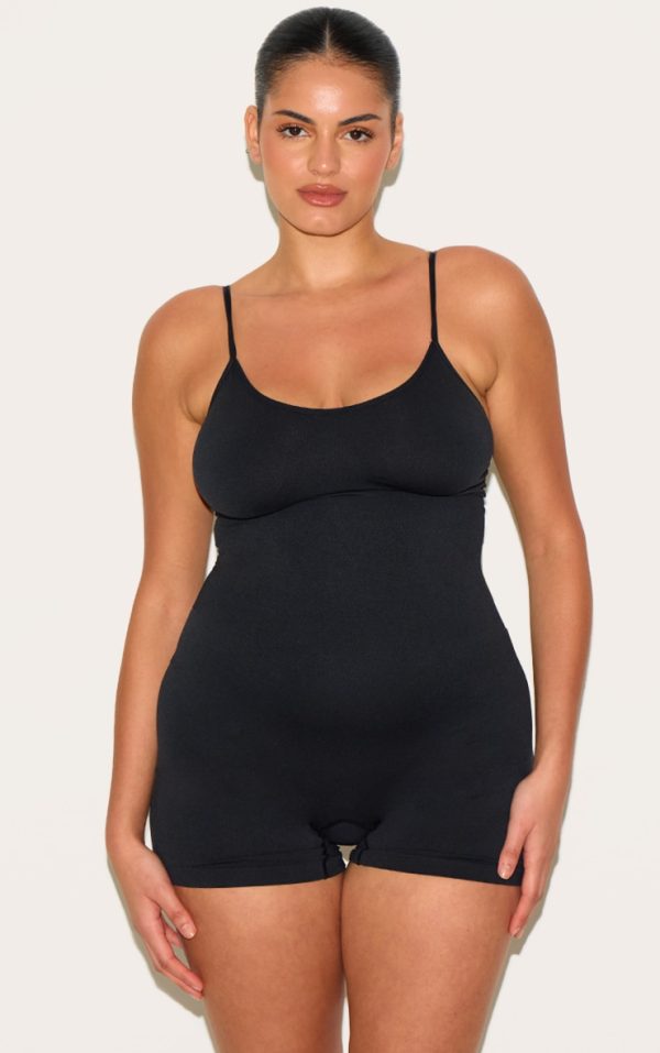 Black Seam Shapewear Unitard