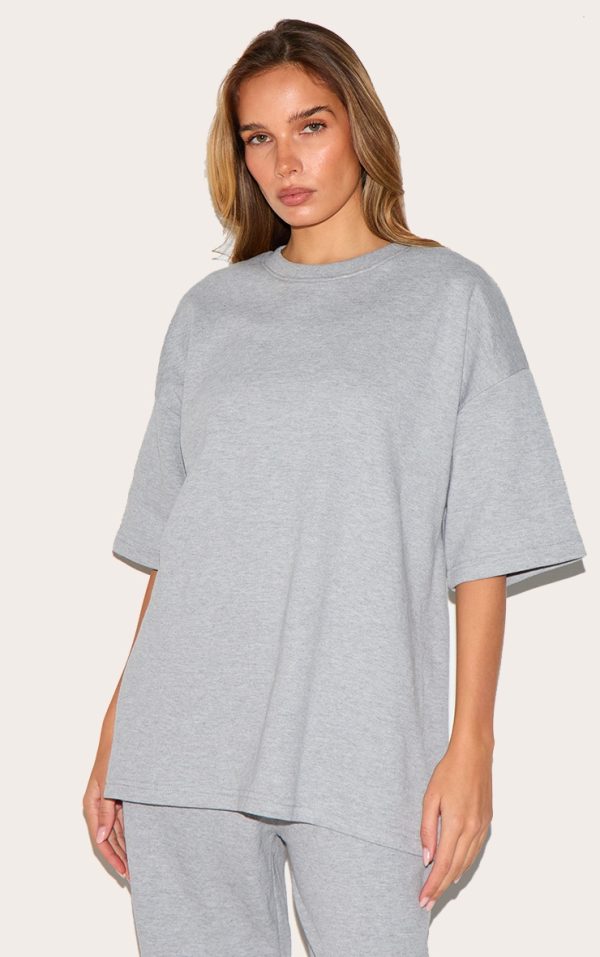 Grey Jersey Oversized T-shirt