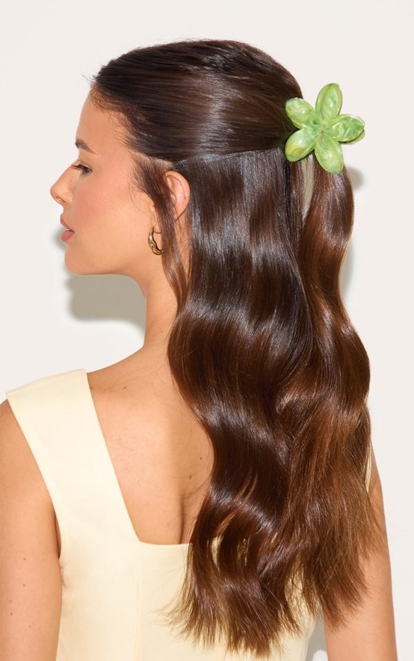 Lime Lily Flower Hair Clip