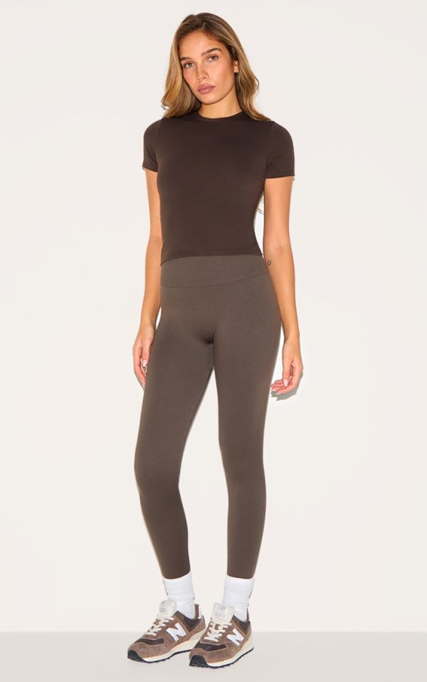Espresso Seamless High Waist Gym Leggings