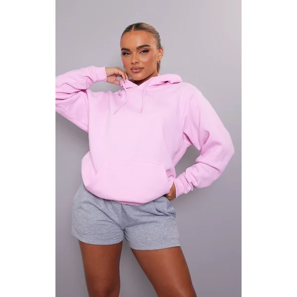 Baby Pink Oversized Fit Sweat Hoodie