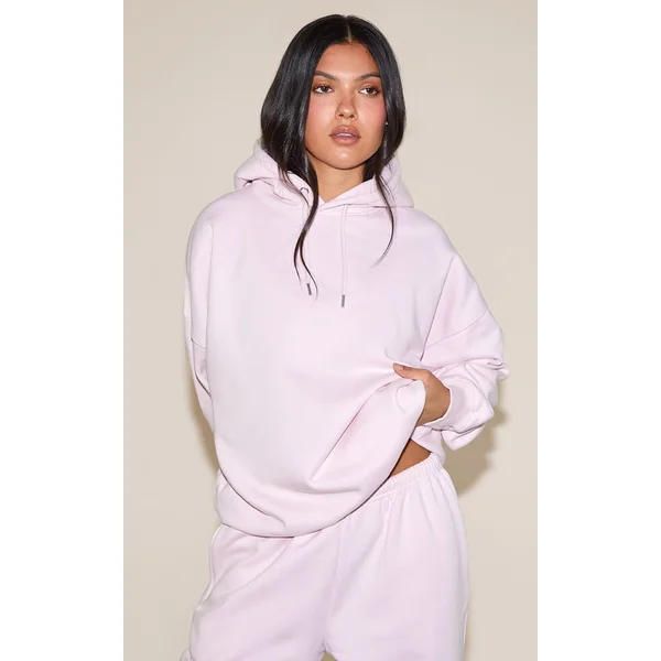 Baby Pink Oversized Pull Over Hoodie