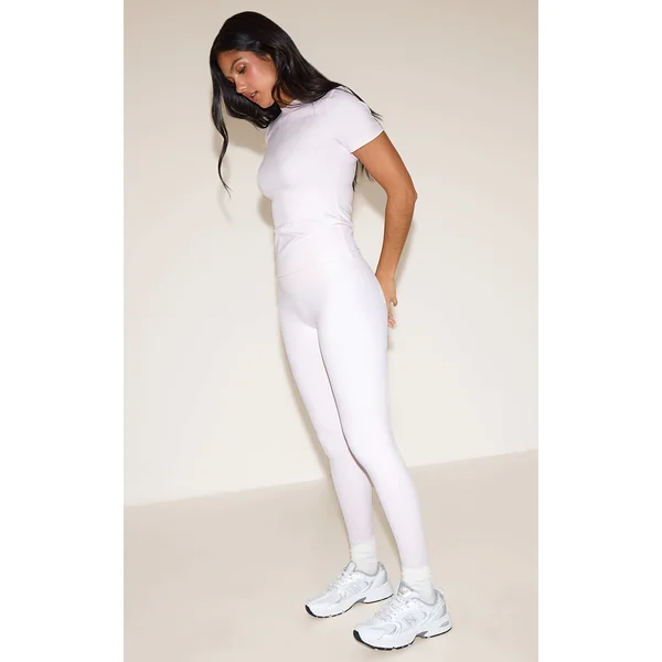 Baby Pink Wrap Waist Sculpted Gym Leggings