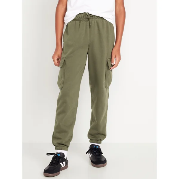 Baggy Cargo Jogger Sweatpants for Boys - Alpine Tundra