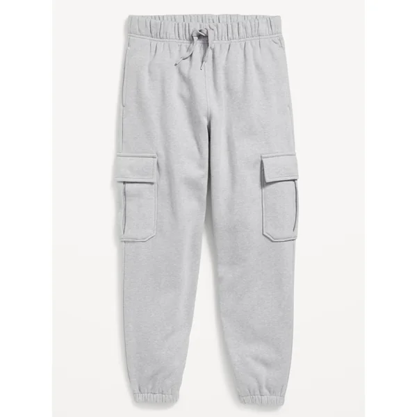 Baggy Cargo Jogger Sweatpants for Boys - Faux-Heather Gray