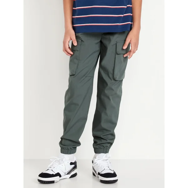 Baggy Cargo Pants for Boys - Terrestrial Green