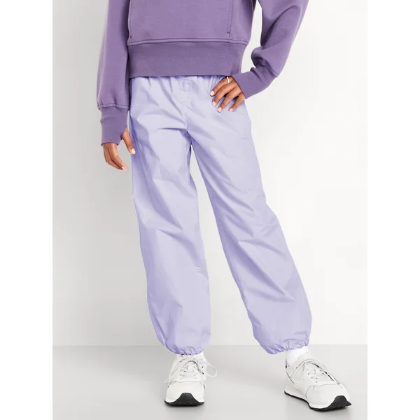 Baggy Parachute Pants for Girls - ORCHID TINT