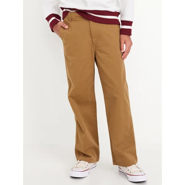 Baggy Straight Leg Chino Pants for Boys - Clifftop Tan