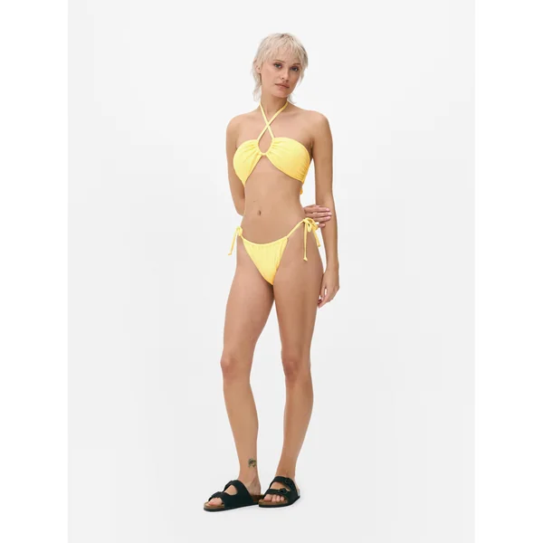 Bandeau Tie Bikini Top - Yellow