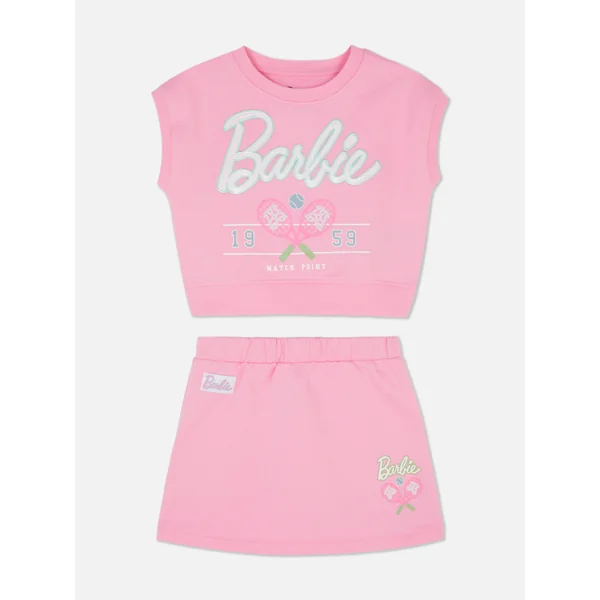 Barbie Graphic T-Shirt and Skirt Set - Pink