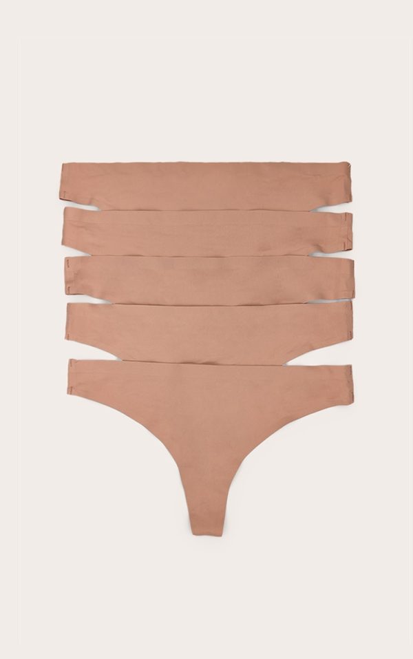 Nude 5 Pack No Vpl Thongs