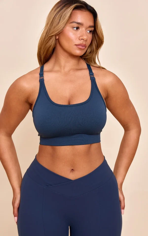 Shape Navy Seamless Active Scoop Cupped Sports Bra
