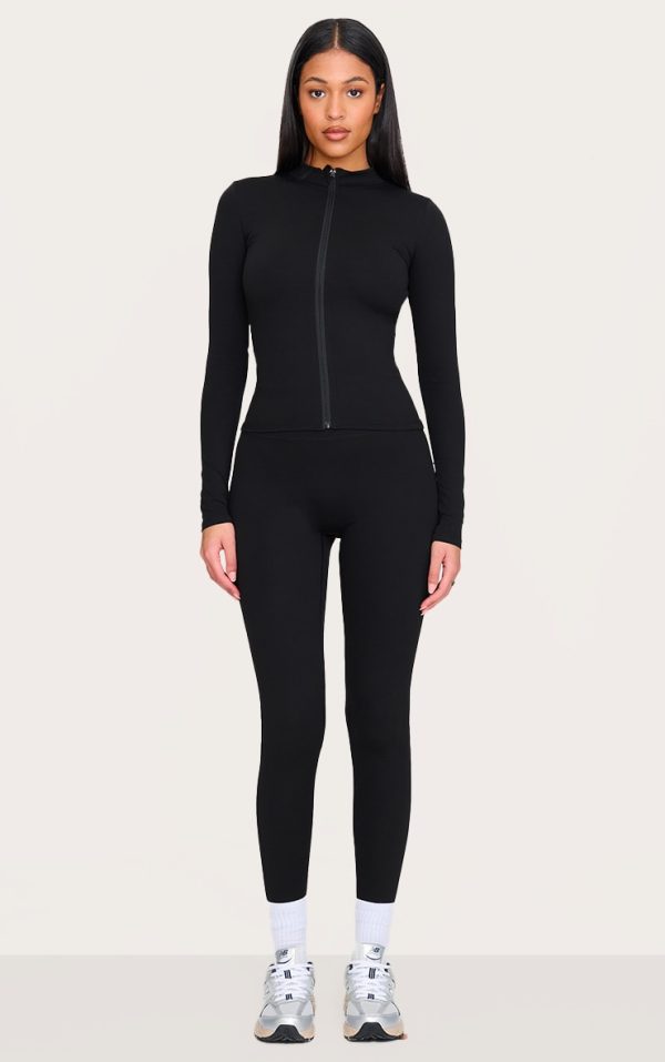 Tall Black Snatched Sculpt High Waisted Gym Leggings