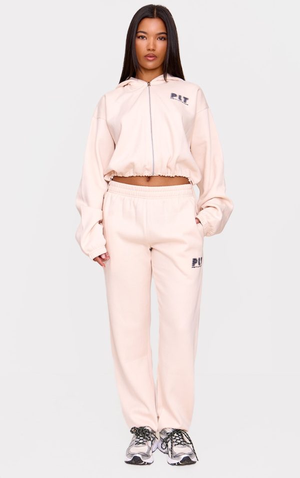 PRETTYLITTLETHING Baby Pink Oversized Cuffed Sweatpants