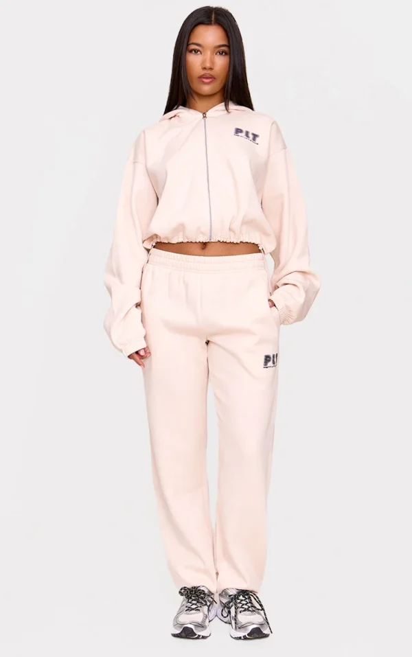 PRETTYLITTLETHING Baby Pink Oversized Cuffed Sweatpants