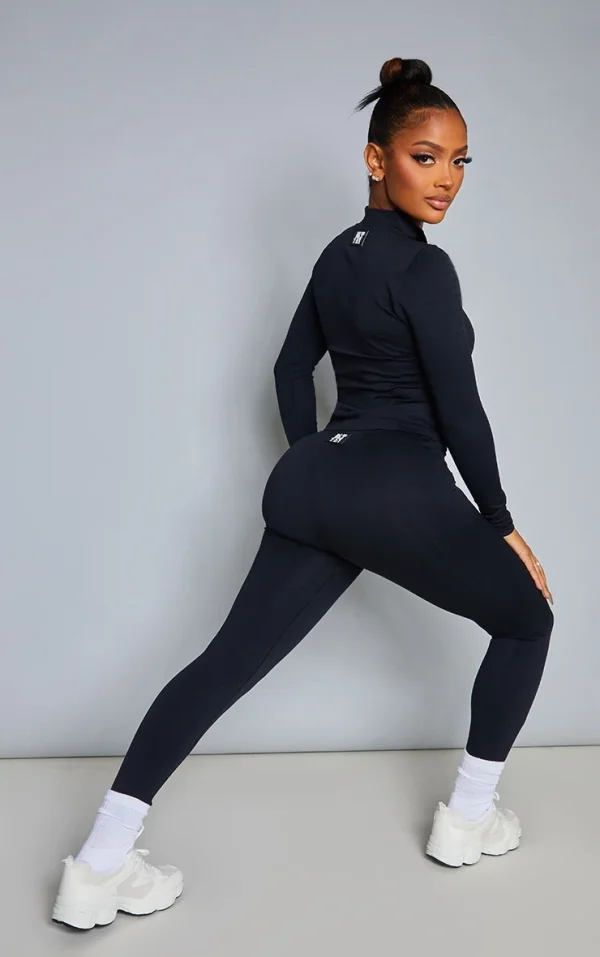 Shape Black Branded Gym Leggings