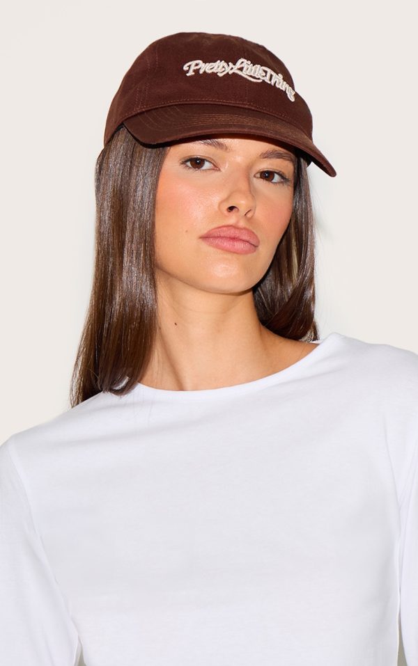 Pretty Little Thing Cream Embroidered Chocolate Cap