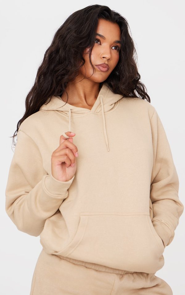 Sand Oversized Fit Sweat Hoodie