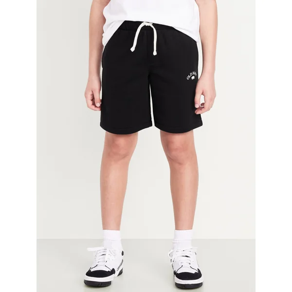 Below Knee Fleece Jogger Shorts for Boys - BlackJack