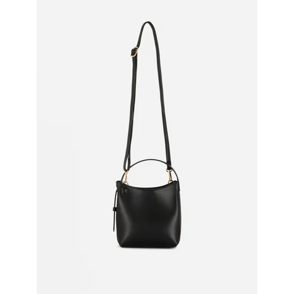 Belted Bucket Mini Tote - Black