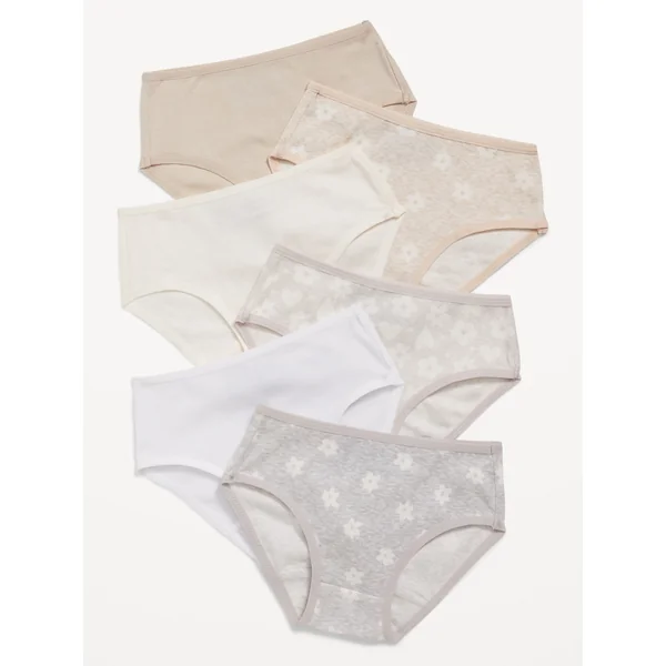Bikini Underwear 6-Pack for Toddler Girls - Neutral