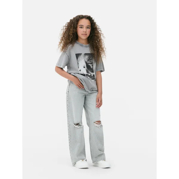 Billie Eilish Acid Wash T-Shirt - Charcoal