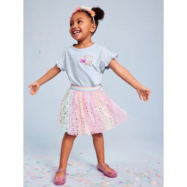 Birthday Graphic T-Shirt for Toddler Girls - Contrail