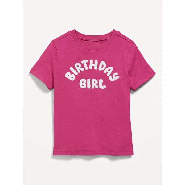 Birthday Graphic T-Shirt for Toddler Girls - Dragon Fruit