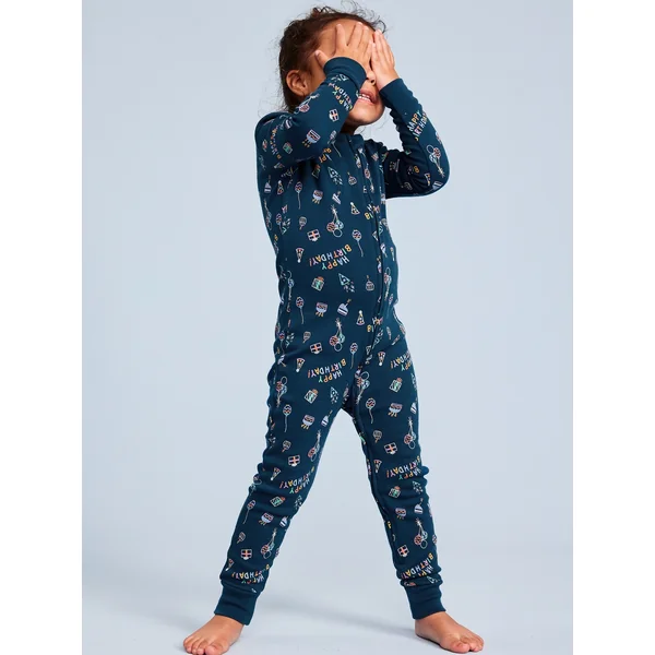 Birthday Snug-Fit 2-Way-Zip Pajama One-Piece for Toddler & Baby - Happy Birthday