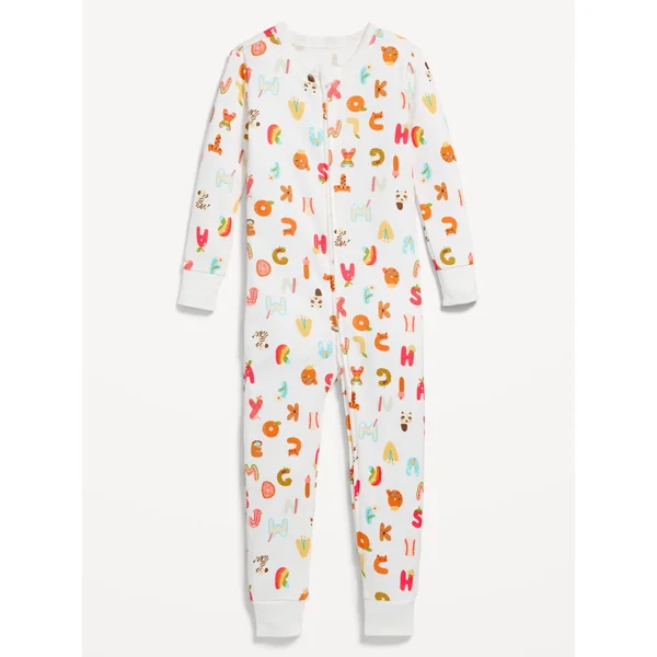 Birthday Snug-Fit 2-Way-Zip Pajama One-Piece for Toddler & Baby - Letters