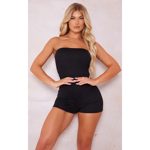 Black Bandeau Romper