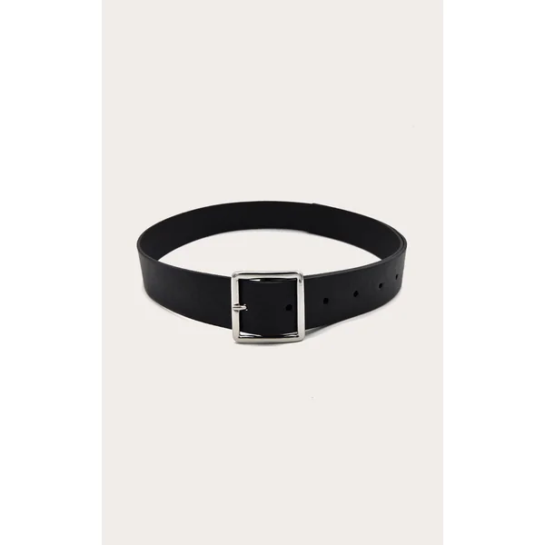 Black Basic Square Buckle Belt