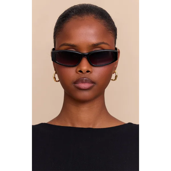 Black Cat Eye Slim Sunglasses