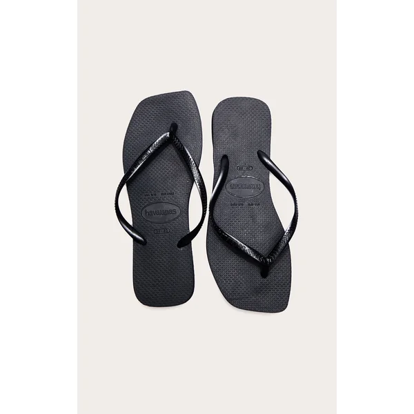 Black Havaianas Slim Square Flip Flops