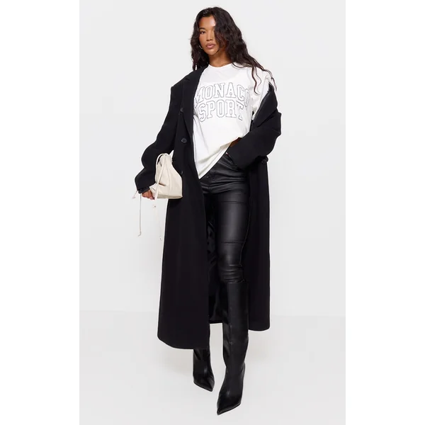 Black Hourglass Coated Skinny Jeans