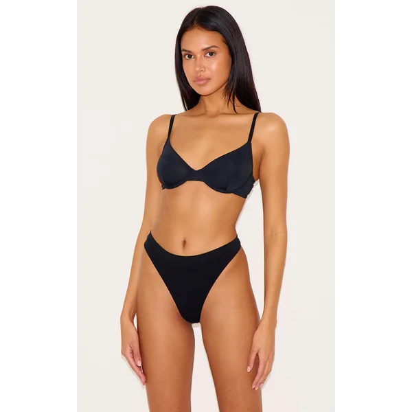 Black Non Cupped Underwired Bra