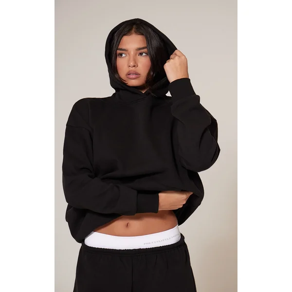 Black Premium Basic Oversized Hoodie