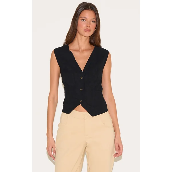 Black Premium Tailored Vest