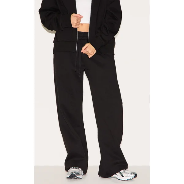 Black Premium Wide Leg Sweat Sweatpants