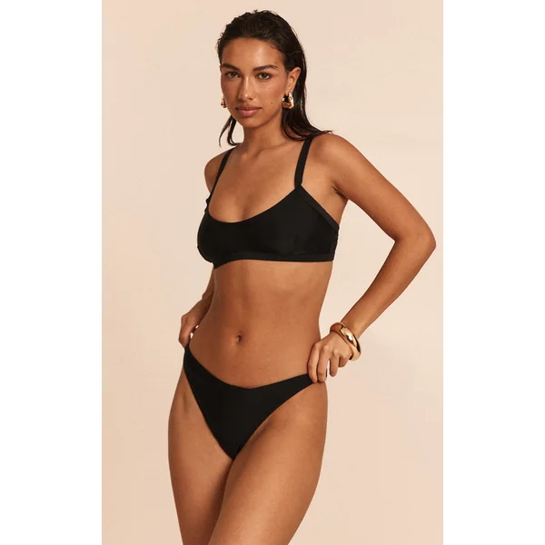 Black Scoop Bikini Top