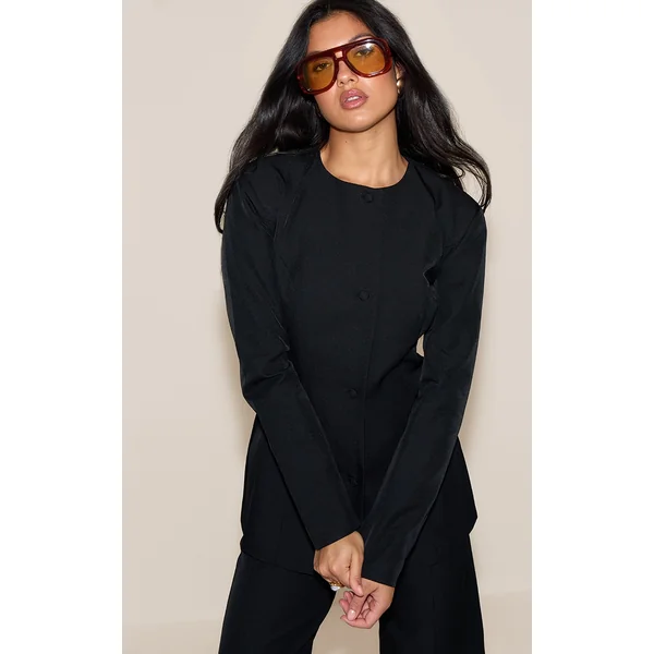 Black Tailored Fitted Blazer