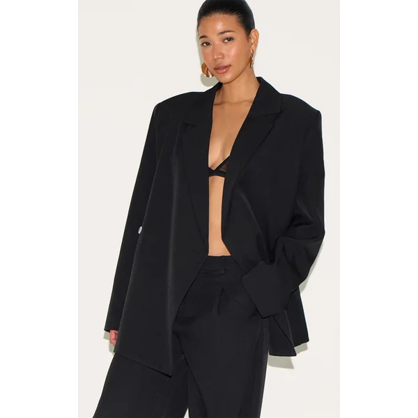 Black Tailored Woven Blazer