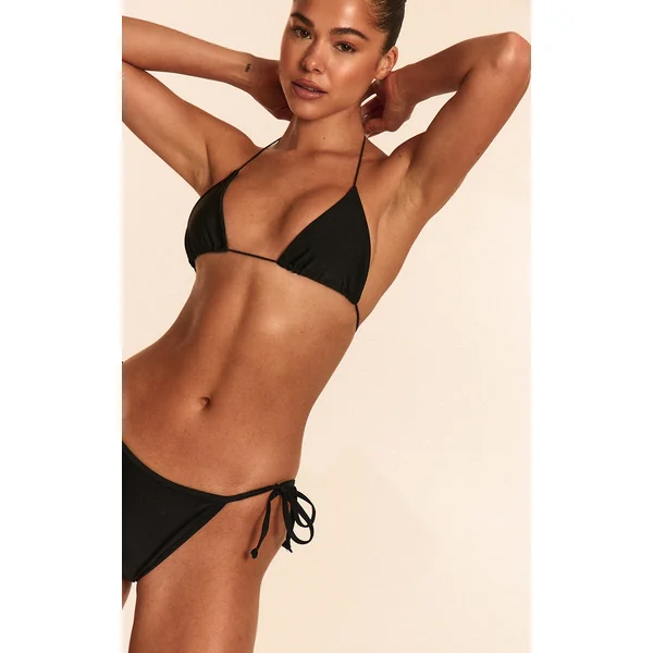 Black Triangle Tie Back Bikini Top
