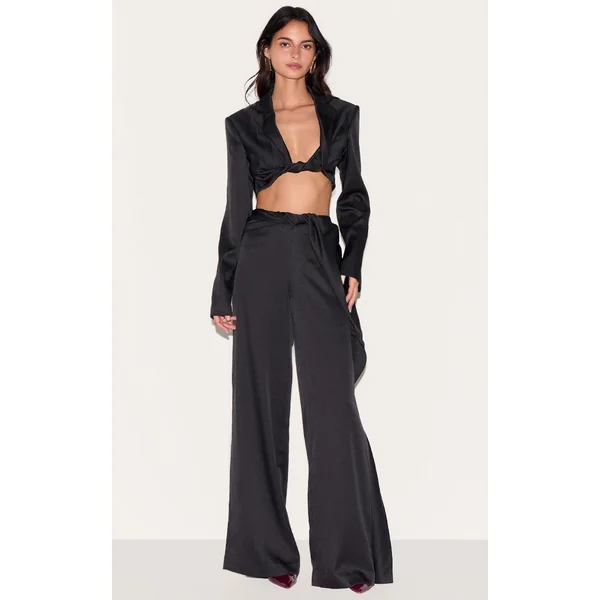 Black Twist Detail Pants