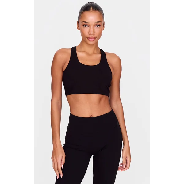 Black Ultimate Sculpt Double Layer Padded Sports Bra
