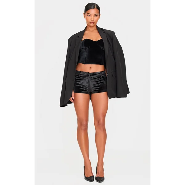Black Velvet Micro Shorts