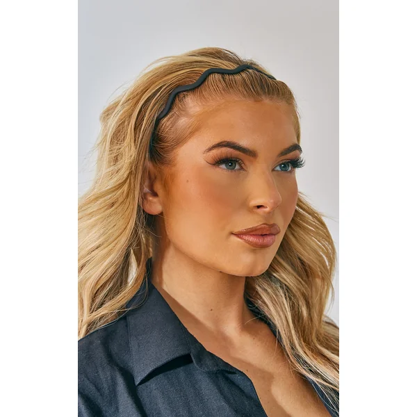 Black Zig Zag Grip Headband