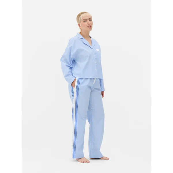 Block Stripe Pajama Shirt - Blue
